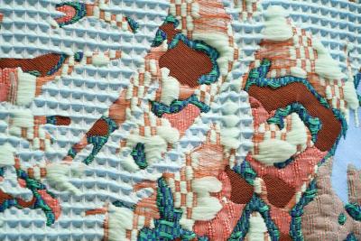 Sina Dyks Sina Dyks Contemporary Art Tapestry Brain Flash 173 x 240 cm