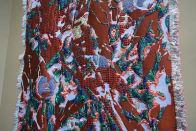 Sina Dyks Sina Dyks Contemporary Art Tapestry Brain Flash 173 x 240 cm