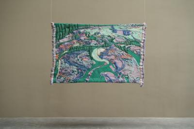 Sina Dyks Sina Dyks Contemporary Art Tapestry Dwindled Scenery 175 x 120 cm