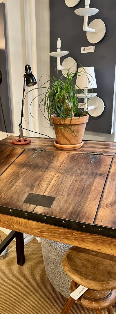 Singer Task Lamp Mounted on Industrial Base