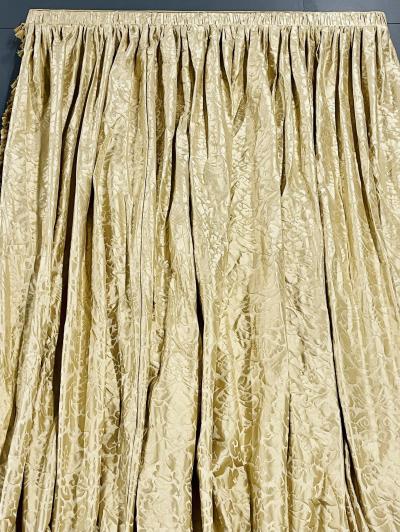 Single Cream Curtain on Valance Window Treatment Drapery