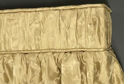 Single Cream Curtain on Valance Window Treatment Drapery