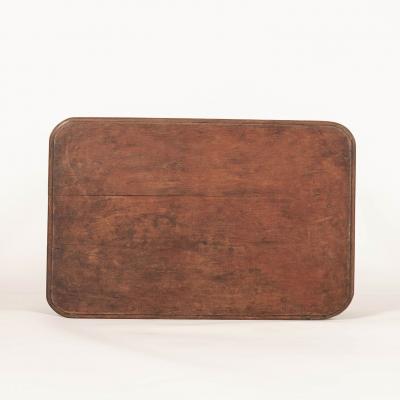 Single Drawer French Rococo Table Painted Chinese Red