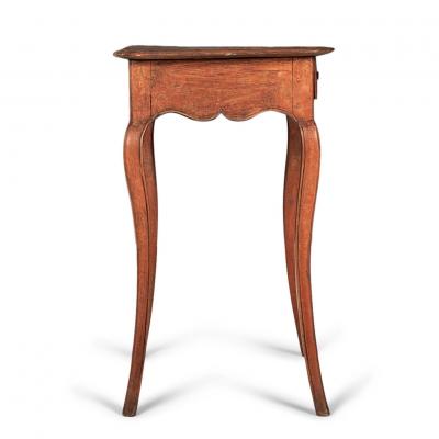 Single Drawer French Rococo Table Painted Chinese Red