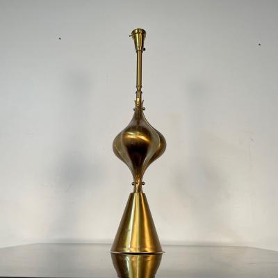 Single Hollywood Regency Style Brass Table Desk Lamp