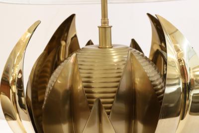 Single Italian Mid Century Brass Table Lamp 1950s