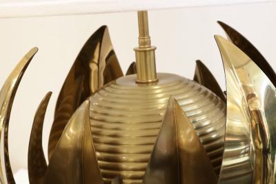 Single Italian Mid Century Brass Table Lamp 1950s