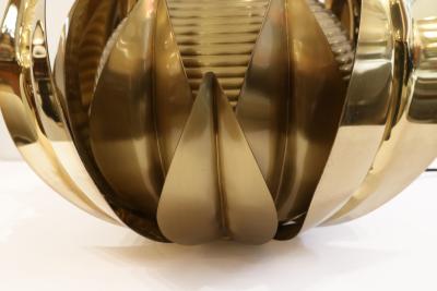 Single Italian Mid Century Brass Table Lamp 1950s