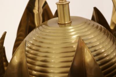 Single Italian Mid Century Brass Table Lamp 1950s