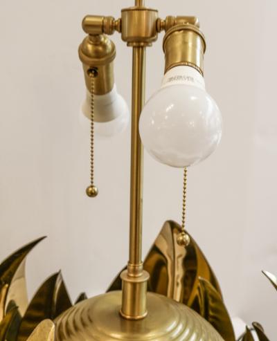 Single Italian Mid Century Brass Table Lamp 1950s