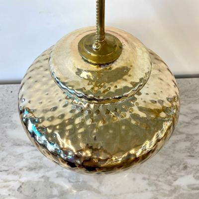 Single Large Mid Century Modern Table Lamp Mercury Glass Brass Jar Urn Shape