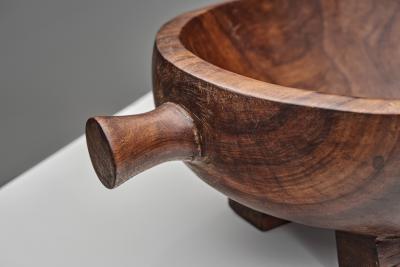 Single Trunk Wooden Accent Tray Africa 1950s