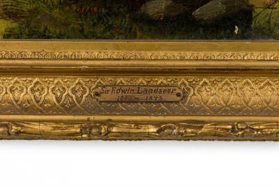 Sir Edwin Landseer Pair of English Victorian Dog Paintings by EDWIN LANDSEER