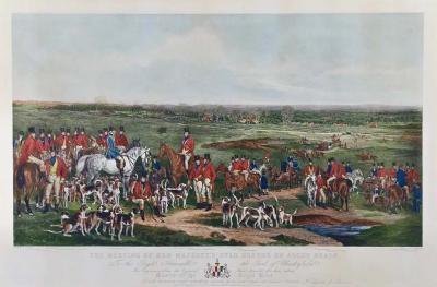 Sir Francis Grant Her Majestys Stag Hounds on Ascot A Colored 19th Century British Hunting Scene