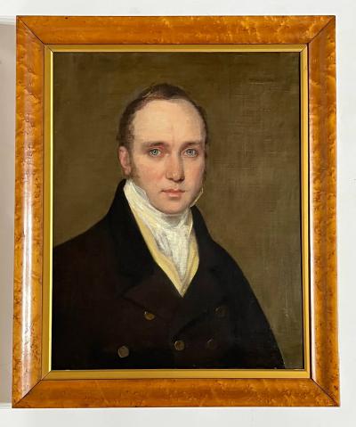 Sir Henry Raeburn Portrait of a Gentleman with Piercing Blue Eyes School of Raeburn circa 1820