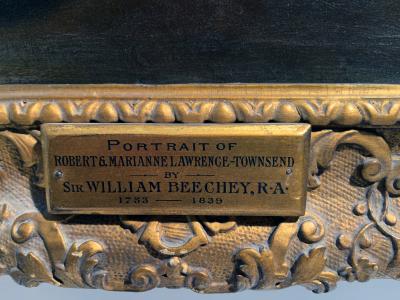 Sir William Beechey Full Length Portrait of Two English Children and Dog