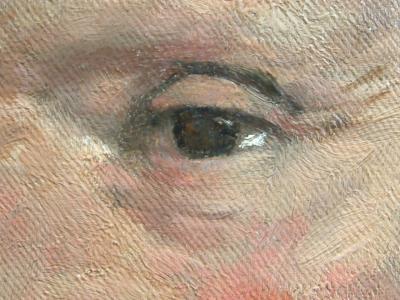 Sir William Orpen Portrait of Thomas Glass Seated Half Length in a Brown Three Piece Suit