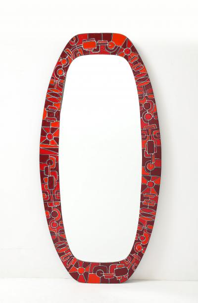 Siva Poggibonsi Siva Poggibonsi 1960s Enamel Wall Italian Mirror
