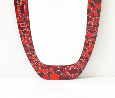 Siva Poggibonsi Siva Poggibonsi 1960s Enamel Wall Italian Mirror