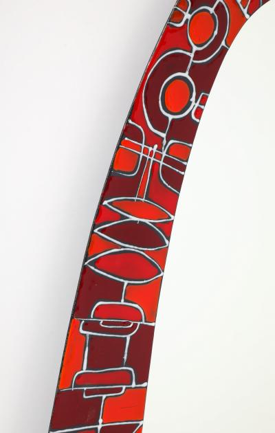 Siva Poggibonsi Siva Poggibonsi 1960s Enamel Wall Italian Mirror