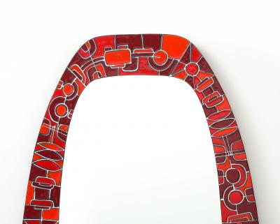 Siva Poggibonsi Siva Poggibonsi 1960s Enamel Wall Italian Mirror