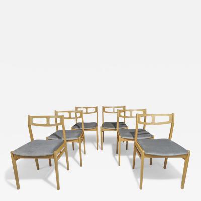 Six 6 White Oak Mid century Danish Dining Chairs