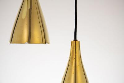 Six Armed Brass Pendant by Paavo Tynell for Taito Oy