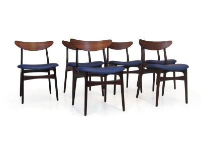 Six Danish Rosewood Dining Chairs