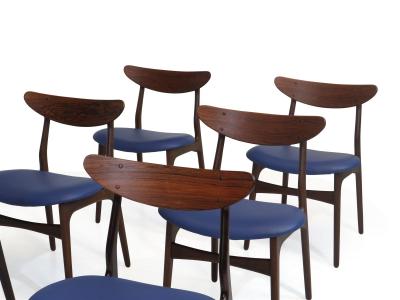 Six Danish Rosewood Dining Chairs