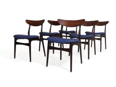 Six Danish Rosewood Dining Chairs