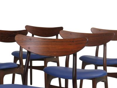 Six Danish Rosewood Dining Chairs