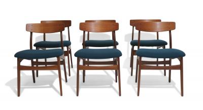 Six Danish Teak Dining Chairs