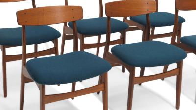 Six Danish Teak Dining Chairs