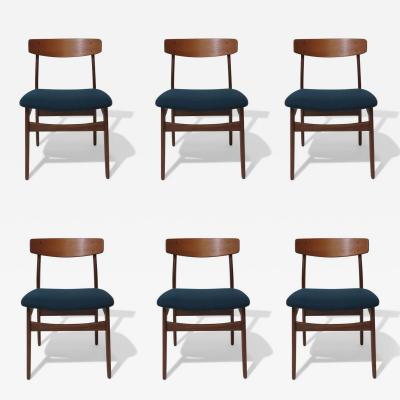 Six Danish Teak Dining Chairs