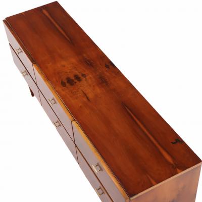 Six Drawer Walnut Low Dresser Credenza C 1955 
