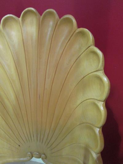 Six Italian Decorative Venetian Shell Back Dining Chairs