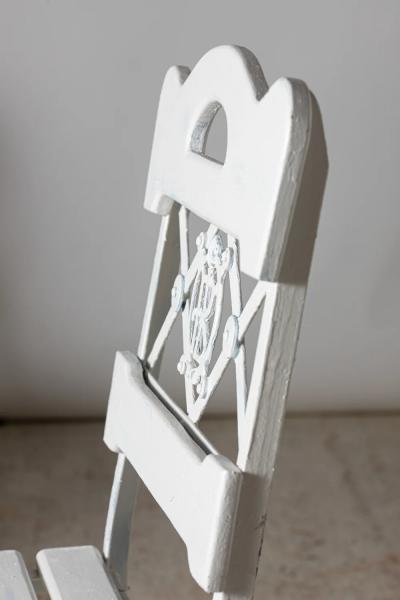 Six La Restauration garden chairs France circa 1880