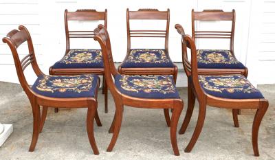 Six Philadelphia Klismos Dining Chairs