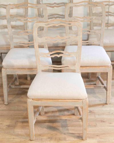 Six Smiling Chairs Circa 1800