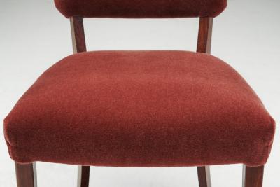 Six Upholstered Beech Dining Chairs by a European Cabinetmaker Europe ca 1950s