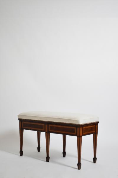 Six legs marquetry bench XIXth c 