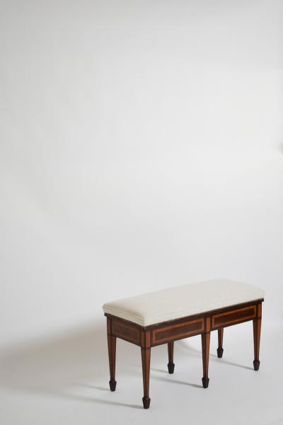 Six legs marquetry bench XIXth c 