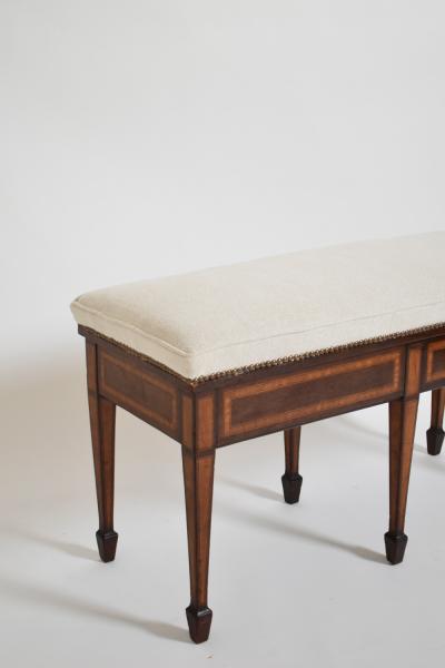 Six legs marquetry bench XIXth c 