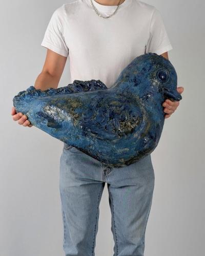 Sizable Mythical Mermaid Ceramic Sculpture Siren by Sakari Kannosto 2022