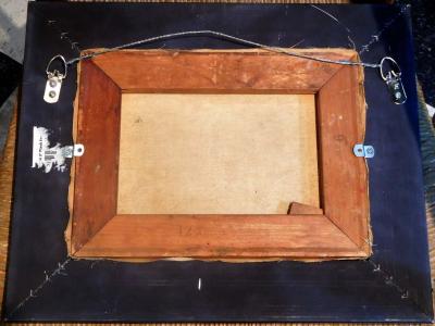 Skiing in Sun Valley Oil Painting on Canvas Signed M Abrams Circa 1938