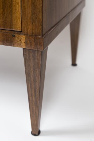 Sleek Biedermeier Two Drawer Walnut Chest