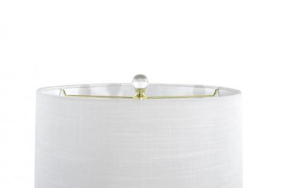 Sleek Glass and Brass Table Lamp