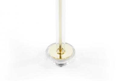 Sleek Glass and Brass Table Lamp