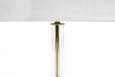 Sleek Glass and Brass Table Lamp