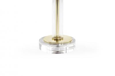 Sleek Glass and Brass Table Lamp